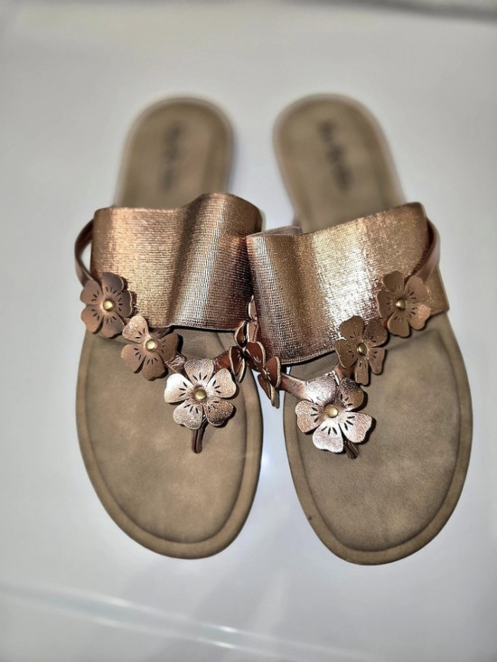 Kim Rogers Celia Sandals in Rose Gold US 7